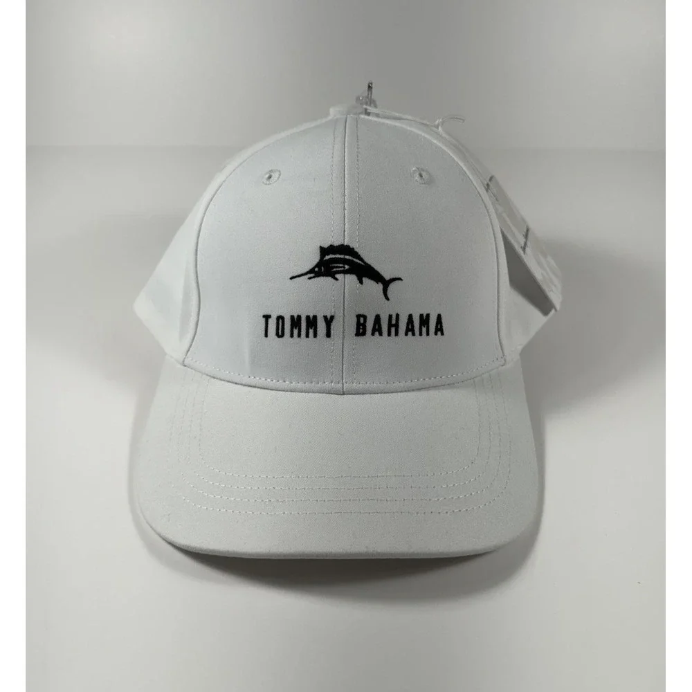 TOMMY BAHAMA "TIP YOUR CAP" MARLIN LOGO‎ BASEBALL Hat Cap White Men's *NEW* - Picture 2 of 7